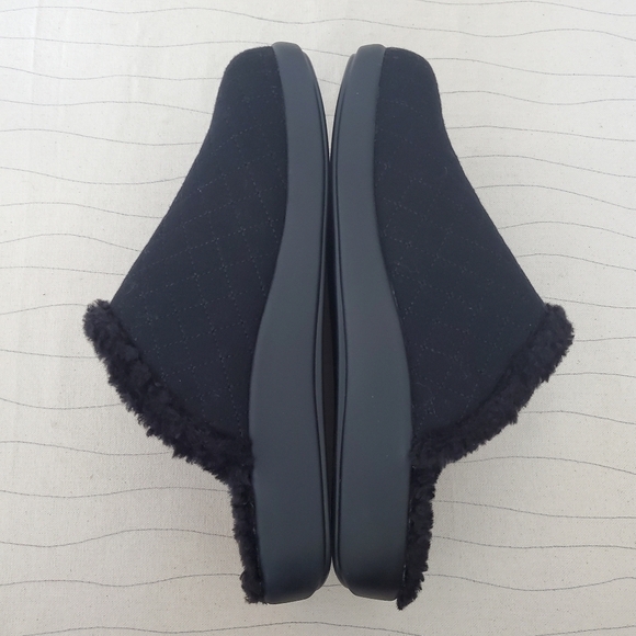 Alegria Womens Comfee Onyx Slipper Black Slip On Quilted Sherpa Lined Sz 10.5-11 - Picture 7 of 10